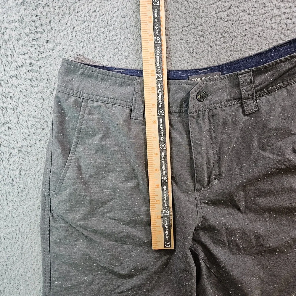 Toad & Co Shorts Men 32 x 10 Flat Front Textured Gray‎
